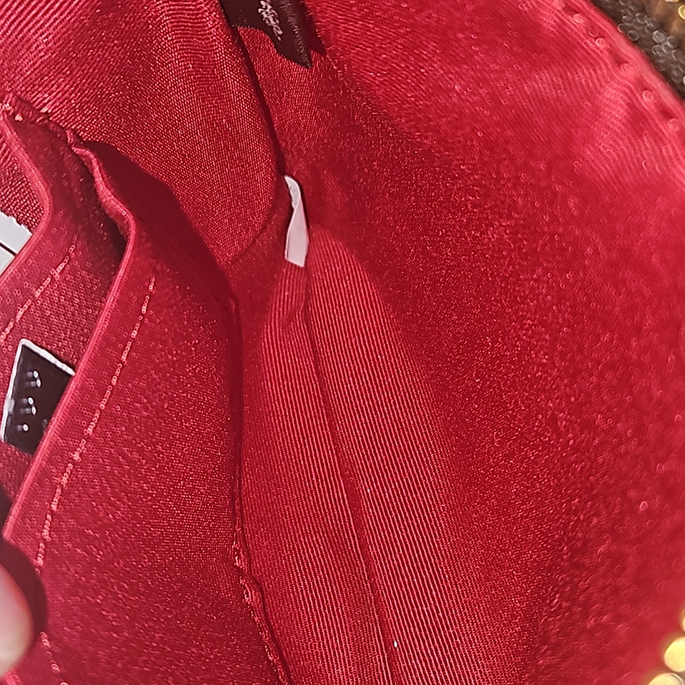 NWT Coach Corner Zip Wristlet IM/Brown 1941 Red - Picture 9 of 15